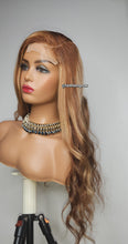 Load image into Gallery viewer, Highlight  Body Wave 4x4 Transparent Lace 24-inch Wig Ombre Blonde