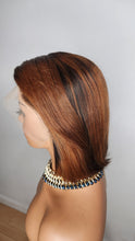 Load image into Gallery viewer, 13x4 lacefront wig pre plucked bleached knots 10iches bob cut straight brazillian hair