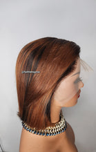 Load image into Gallery viewer, 13x4 lacefront wig pre plucked bleached knots 10iches bob cut straight brazillian hair