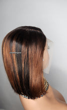 Load image into Gallery viewer, 13x4 lacefront wig pre plucked bleached knots 10iches bob cut straight brazillian hair