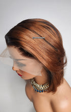 Load image into Gallery viewer, 13x4 lacefront wig pre plucked bleached knots 10iches bob cut straight brazillian hair