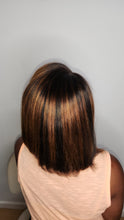 Load image into Gallery viewer, 13x4 lacefront wig pre plucked bleached knots 10iches bob cut straight brazillian hair