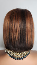 Load image into Gallery viewer, 13x4 lacefront wig pre plucked bleached knots 10iches bob cut straight brazillian hair