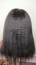 Load image into Gallery viewer, Silk-top 4x4 lace-closure Brazilian hair glueless wig 16-inch yaki straight texture