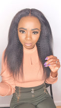 Load image into Gallery viewer, Kinky Straight 4x4 Lace closure Wig Human Hair Wigs Brazilain  Hair 180% Density Human Hair Wigs