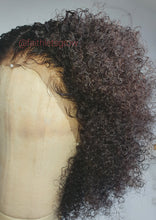 Load image into Gallery viewer, Kinky curly 13x4 Lace Front wig Pre-plucked, Bleacked Knots 12inch 150%Density