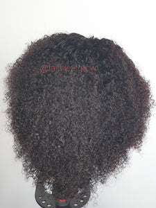 Kinky curly 13x4 Lace Front wig Pre-plucked, Bleacked Knots 12inch 150%Density