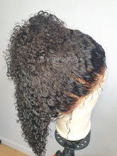 Load image into Gallery viewer, Kinky curly 13x4 Lace Front wig Pre-plucked, Bleacked Knots 12inch 150%Density