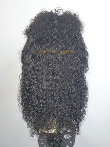 Kinky curly 13x4 Lace Front wig Pre-plucked, Bleacked Knots 12inch 150%Density