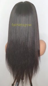 Silk - top 4x4 lace closure glue less wig 20'' 100% brazillian hair  straight Natural colour 150% density