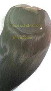 Silk - top 4x4 lace closure glue less wig 20'' 100% brazillian hair  straight Natural colour 150% density