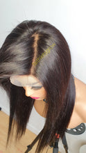 Load image into Gallery viewer, 6x6 Lace-closure glue-less  wig  20&quot; straight layered virgin brazillian hair