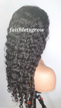 Load image into Gallery viewer, Deep wave 26inch peruvian hair 4x4 lace -closure glue less wig 250% density pre-plucked free parting