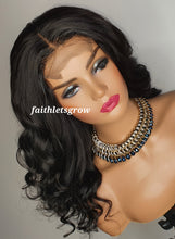 Load image into Gallery viewer, Loose wave 4x4 16inch virgin brazilian hair 180% density glue - less wig