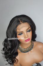 Load image into Gallery viewer, Loose wave 4x4 16inch virgin brazilian hair 180% density glue - less wig