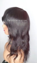 Load image into Gallery viewer, Bangs No lace loose wave wig 12inch full cover wig