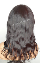 Load image into Gallery viewer, Bangs No lace loose wave wig 12inch full cover wig