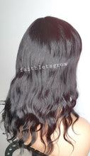 Load image into Gallery viewer, Bangs No lace loose wave wig 12inch full cover wig