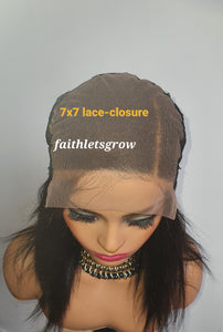 12inch 7x7 HD lace - closure glueless wig