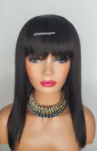 Load image into Gallery viewer, Fringe with lace finish 12inch natural yaki straight