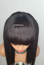 Load image into Gallery viewer, Fringe with lace finish 12inch natural yaki straight