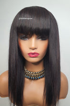 Load image into Gallery viewer, Fringe with lace finish 12inch natural yaki straight