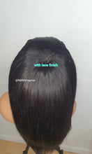 Load image into Gallery viewer, Fringe with lace finish 12inch natural yaki straight