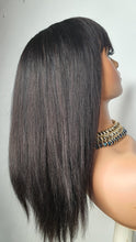 Load image into Gallery viewer, Fringe with lace finish 12inch natural yaki straight