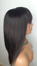 Load image into Gallery viewer, Fringe with lace finish 12inch natural yaki straight