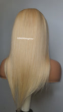 Load image into Gallery viewer, Colour 613 4x4 lace closure 16&quot; glueless wig Brazilian hair