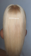 Load image into Gallery viewer, Colour 613 4x4 lace closure 16&quot; glueless wig Brazilian hair