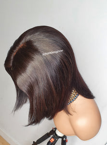 10" straight 4x4 lace-closure brazilian hair glueless wig