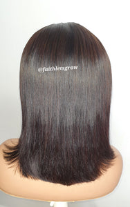 10" straight 4x4 lace-closure brazilian hair glueless wig