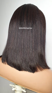 10" straight 4x4 lace-closure brazilian hair glueless wig