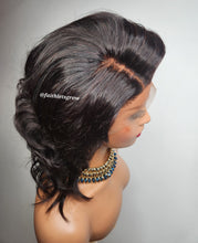 Load image into Gallery viewer, 9x4 lace frontal 8&quot; glueless wig body wave natural colour