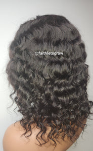 10inch deep wave With T Part 4x1 Lace Closure Brazilian Hair Natural Color
