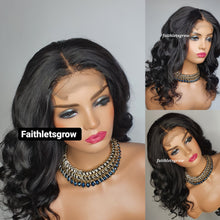 Load image into Gallery viewer, Loose wave 4x4 16inch virgin brazilian hair 180% density glue - less wig