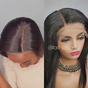 12inch 7x7 HD lace - closure glueless wig