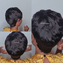 Load image into Gallery viewer, Latavia Pixie Cut Wig Full Machine Made human Glueless Short Glueless Brazilian Remy Hair
