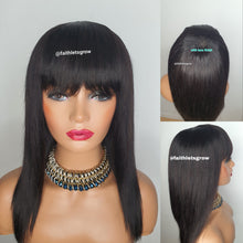 Load image into Gallery viewer, Fringe with lace finish 12inch natural yaki straight