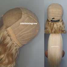 Load image into Gallery viewer, Colour 613 4x4 lace closure 16&quot; glueless wig Brazilian hair