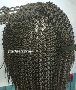 New arrival hand-made crochet twist out 4x4 lace closure glue-less wig