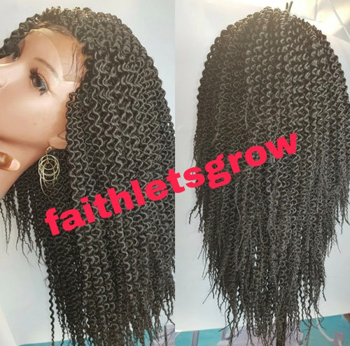 New arrival hand-made crochet twist out 4x4 lace closure glue-less wig