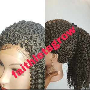 New arrival hand-made crochet twist out 4x4 lace closure glue-less wig
